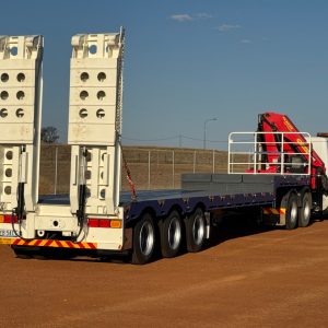 45ft blue drop deck trailer