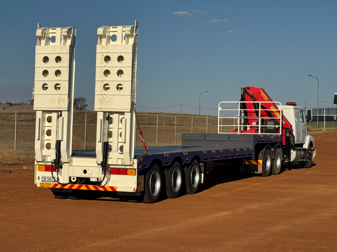 45ft blue drop deck trailer